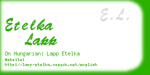 etelka lapp business card